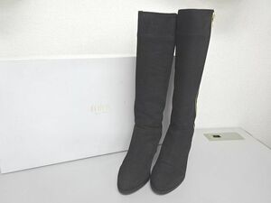 * Area Free *jiyuuk black long boots suede boots size M