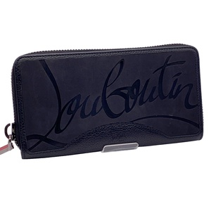  Louboutin /Christian louboutin sneakers sole design long wallet black 3195051 leather purse 22018027HN