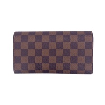 ルイヴィトン/LOUIS VUITTON ポルトフォイユ サラ N61734 ダミエ エベヌ ブラウン 長財布 ウォレット フラップ レディース 22019309DS_画像4