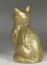 ★ 【 猫の置物 】西洋彫刻 ブラス製 古美術 波兎 骨董 ★_画像7