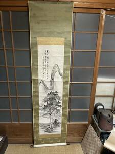 Art hand Auction Chinese Hanging Scroll Landscape Chinese Art Hand-painted Ink Painting, Painting, Japanese painting, Landscape, Wind and moon