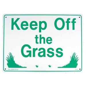 プラスチックサインボード『 KEEP OFF THE GRASS』芝生侵入禁止 プラ看板 アメリカン雑貨 インテリア雑貨 ショップ 店舗