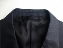 ◆Dior Homme ディオールオム スーツ 58 W87 超美品 背が高く細身 伊製 紺チェック イタリア製_画像2