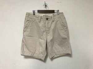 本物アバクロンビーアンドフィッチAbercrombie&Fitchハーフショートダメージ加工ワークパンツビジネスアメカジメンズベージュサーフ30M