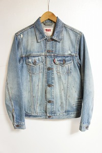 Levi's リーバイス ユーズド ダメージ 加工 デニム トラッカー ジャケット Gジャン ジージャン PCL16T インディゴブルー サイズS 1105M