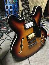 Gibsonロゴセミアコ　Dimarzioパフ・DP100（タップ）村田・ミニピエゾ素子＆スイッチポット増設！調整済みは動画で！質問欄で交渉可！_画像2