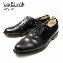 9EEE 27cm相当　Allen Edmonds Belgium　アレンエドモンズ ベルギー　U-throat bal　シューズ　USA製　内羽根　Uスロートバル　/U6427_画像1