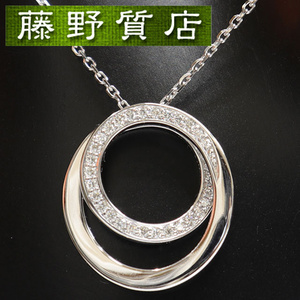 ( beautiful goods ) Cartier CARTIERe tongue cell du Cartier diamond necklace K18 WG × diamond approximately 0.14ct B3045800 8672