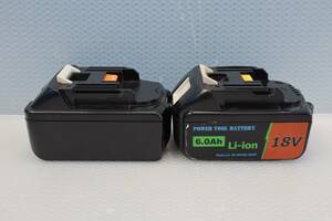 C0906 K L バッテリー 18V 6Ah　2個セット　BL1860 Power Tool Battery　MKA006 と　Li-ion Bl1860B
