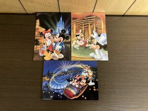 【日本全国 送料込】Tokyo Disneyland POSTCARD 3枚セット ディズニーランド ポストカード OS1239