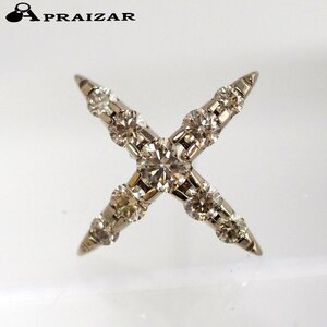 KASHIKEYkasi Kei NAKID Naked Cross K18BG diamond 0.20ct брошь [49558]