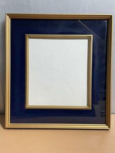 AO1127.10 square fancy cardboard amount picture frame navy glass attaching frame inside 225×250mm frame 383×413mm