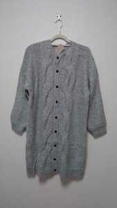 Неиспользованный Suman Somosmos Grey Cable Long Cardigan бесплатно милый SM2 Cardigan