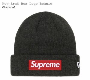 【新品・未使用】Supreme New Era Box Logo Beanie Charcoal / Sロゴ BOXロゴ 箱ロゴ TNF ビーニー ニューエラ バンダナ bandana