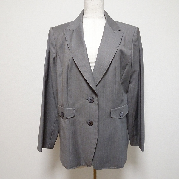 ロシャス ROCHAS パイル地 シルクフリル ノーカラー ジャケット