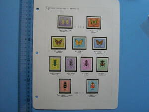 (Fi27)07 stamp old stamp unused abroad insect together 11 sheets stamp is remove can do. foreign 