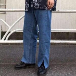 フロントスリットデニム デニムパンツ