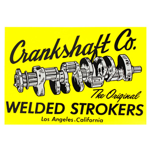 ヴィンテージレーシングデカール “Crankshaft Co“ 縦8.6×横12.6cm ビニル製 (DZ153)