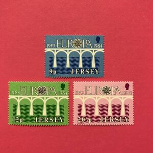 外国未使用切手★ジャージー 1984年 ヨーロッパ切手 3種