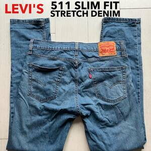 即決 W34 リーバイス Levi's 511 スリムフィットジーンズ 柔らか ストレッチ 軽量 04511-1025 スモールe 5ポケット型 ジッパーフライ SLIM