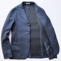 ◆本物◆ARMANI COLLEZIONI◆上質 凹凸生地◎ストレッチジャケット紺黒48 新品_画像2