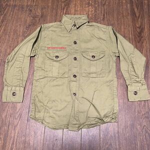 60s 70s VINTAGE BOYSCOUT SHIRT ビンテージ ボーイスカウトシャツ コットン 古着 USA アメリカ 美品 未使用品 11 キッズ レディース