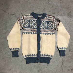 70s VINTAGE LL BEAN LADIES WOOL NORDIC CARDIGAN ビンテージ レディース ウール ノルディック カーディガン 古着 USA 美品 S 即決