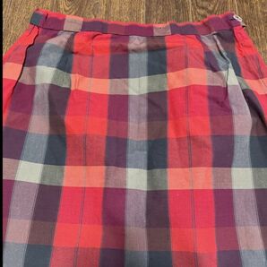 60s 70s VINTAGE LADIES COTTON CHECK SKIRT ビンテージ レディース コットン チェック スカート 古着 USA アメリカ 仕入れの画像2