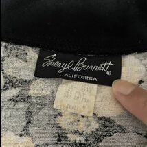 80s 90s VINTAE LADIES COTTON CARDIGAN ビンテージ レディース 花柄 薄手 カーディガン モノトーン 古着 USA アメリカ 仕入れ_画像3