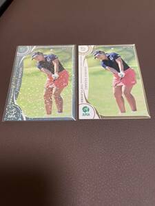 EPOCH 2022 JLPGA 日本女子プロゴルフ TOP PLAYERS インサートカード　パラレル版　レギュラーカード2枚セット　ささきしょうこ