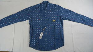 LRG old model long sleeve shirt navy blue / print L half-price and downward 70%off L *a-ru*ji- letter pack post service light .... delivery Yupack anonymity delivery 