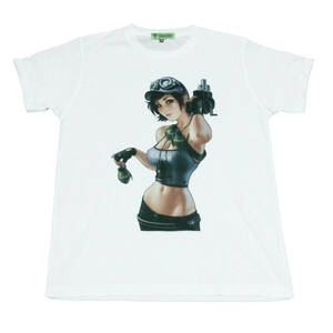 セクシーガール アーミー 女軍人 サバゲー 人気 ストリート系 デザインTシャツ おもしろTシャツ メンズ 半袖★M617L