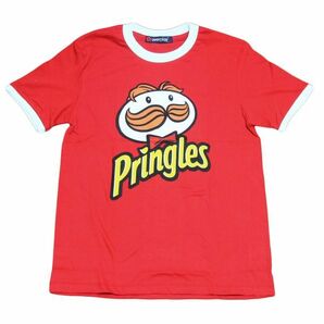 プリングルス チップス アメリカ お菓子 プリント お洒落 ストリート系 デザインTシャツ おもしろTシャツ メンズ 半袖★tsr0246-red-mの画像1