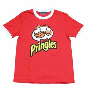 プリングルス チップス アメリカ お菓子 プリント お洒落 ストリート系 デザインTシャツ おもしろTシャツ メンズ 半袖★tsr0246-red-m