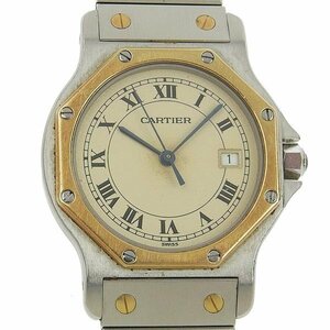1円☆03楽市☆ Cartier カルティエ サントス オクタゴン ボーイズ クォーツ 腕時計 187902