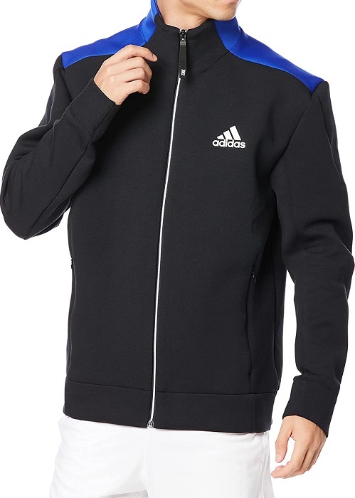 茄子紺 美品adidasレアルZNEフーディージャケットSメンズNAVY送料無料