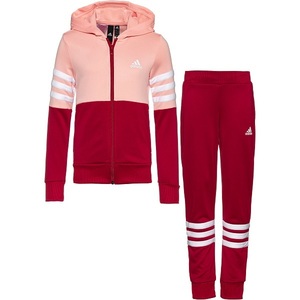  Adidas Junior полный Zip Parker & брюки джерси верх и низ в комплекте 140 розовый / темно-красный ребенок Kids девочка женщина . выставить 