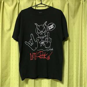 美品! メール便可能! 175R (イナゴライダー) ROCK メンズ Tシャツ (M) | ブラック SHOUGO BUGBOX ライブ 2010 MAD TOYZ INAGO RIDER black