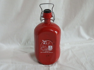  free shipping * France * Vintage * flask * red series *TECHNI LOISIRS* bottle * outdoor 