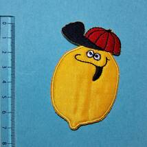 ファニーフェイス アイロン ワッペン レモン 檸檬 刺繍 Funny Face Lefty Lemon アドバタイジング 企業 食品 アメリカ キャラクター_画像3