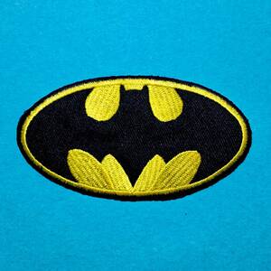 バットマン アイロン ワッペン 圧着 刺繍 BATMAN シグナル マーク アメコミ DC コミック