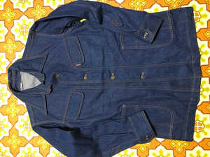 ビンテージ Mc GREGOR ブッシュジャケット 青系 美品 70s 1970年代 マクレガー デニムジャケット　古着　アメリカ古着　サファリジャケット