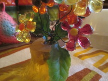 貴重★70's　花の置物　フラワー樹脂　USA　Antiqueアンティーク/アメリカ雑貨キノコヒッピーイギリス蚤の市ブロカントレトロボタニカル_画像4
