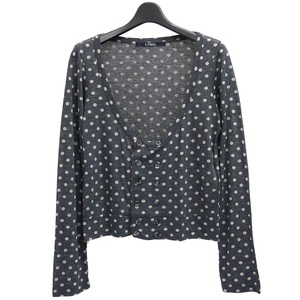 LIMI feu dot double short cardigan Limi feu cut and sewn polka dot 