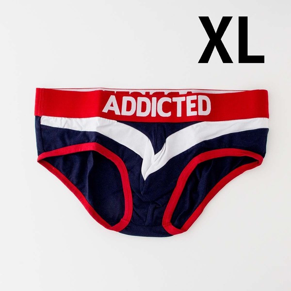 Addicted 赤 XL ブリーフ パンツ メンズ 下着 アンダーウェア 新品 未使用 匿名配送 国内発送 即決 送料無料