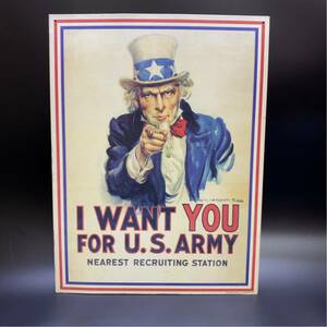 ビンテージ ジェームズ・モンゴメリー・フラッグ I Want YOU for U.S. Army ブリキ看板 アメリカン 雑貨 看板 メタルプレート