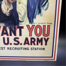 ビンテージ ジェームズ・モンゴメリー・フラッグ I Want YOU for U.S. Army ブリキ看板 アメリカン 雑貨 看板 メタルプレート_画像5
