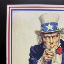 ビンテージ ジェームズ・モンゴメリー・フラッグ I Want YOU for U.S. Army ブリキ看板 アメリカン 雑貨 看板 メタルプレート_画像2