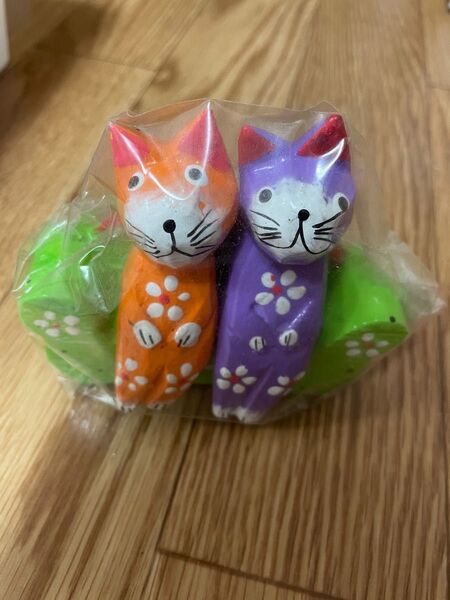 ハワイ 猫の置き物