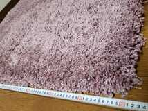 IKEA シャギー絨毯 100cm×100cm 2枚セット ピンク系 ベルギー製_画像4